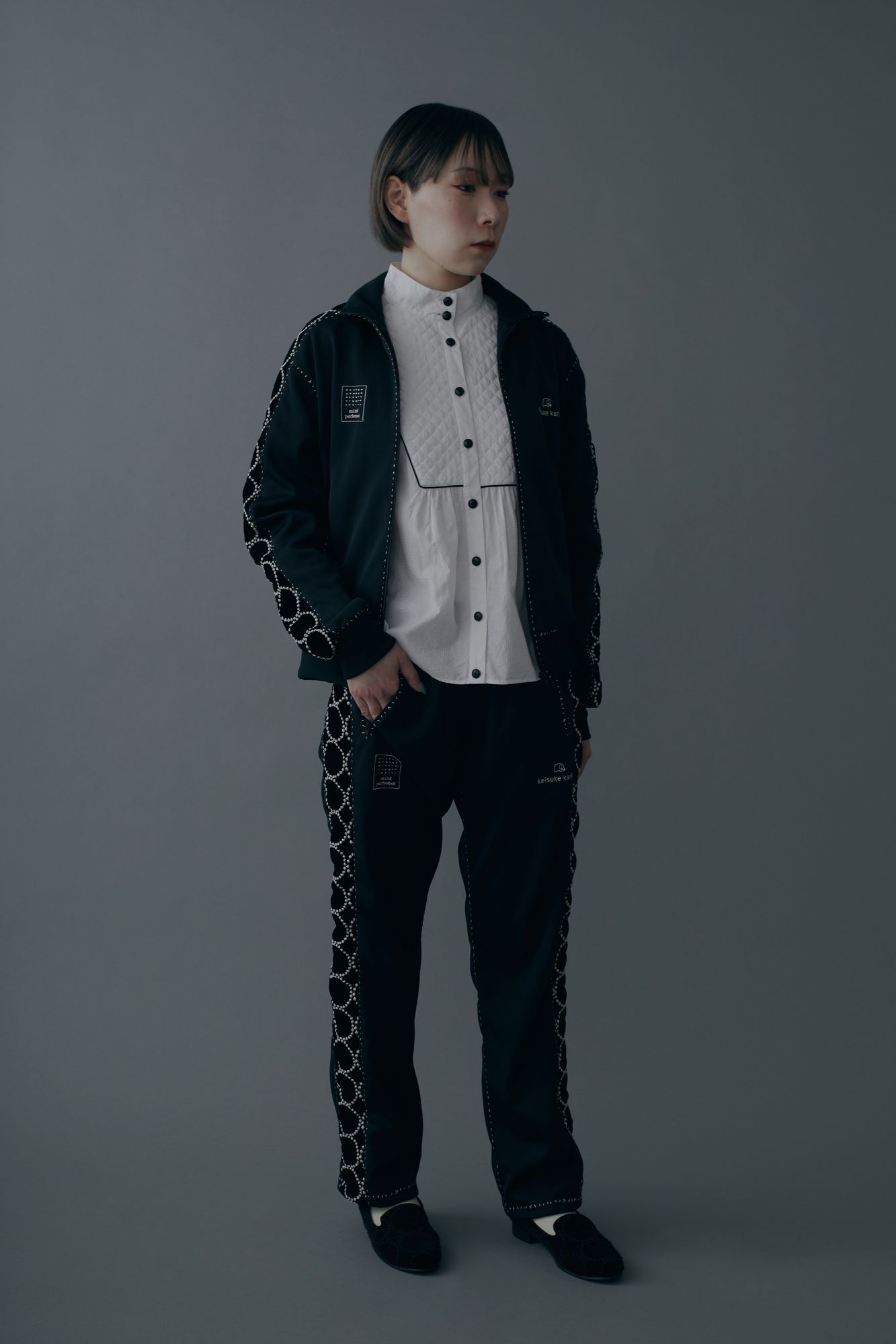 手縫いのジャージ パンツ - minä perhonen