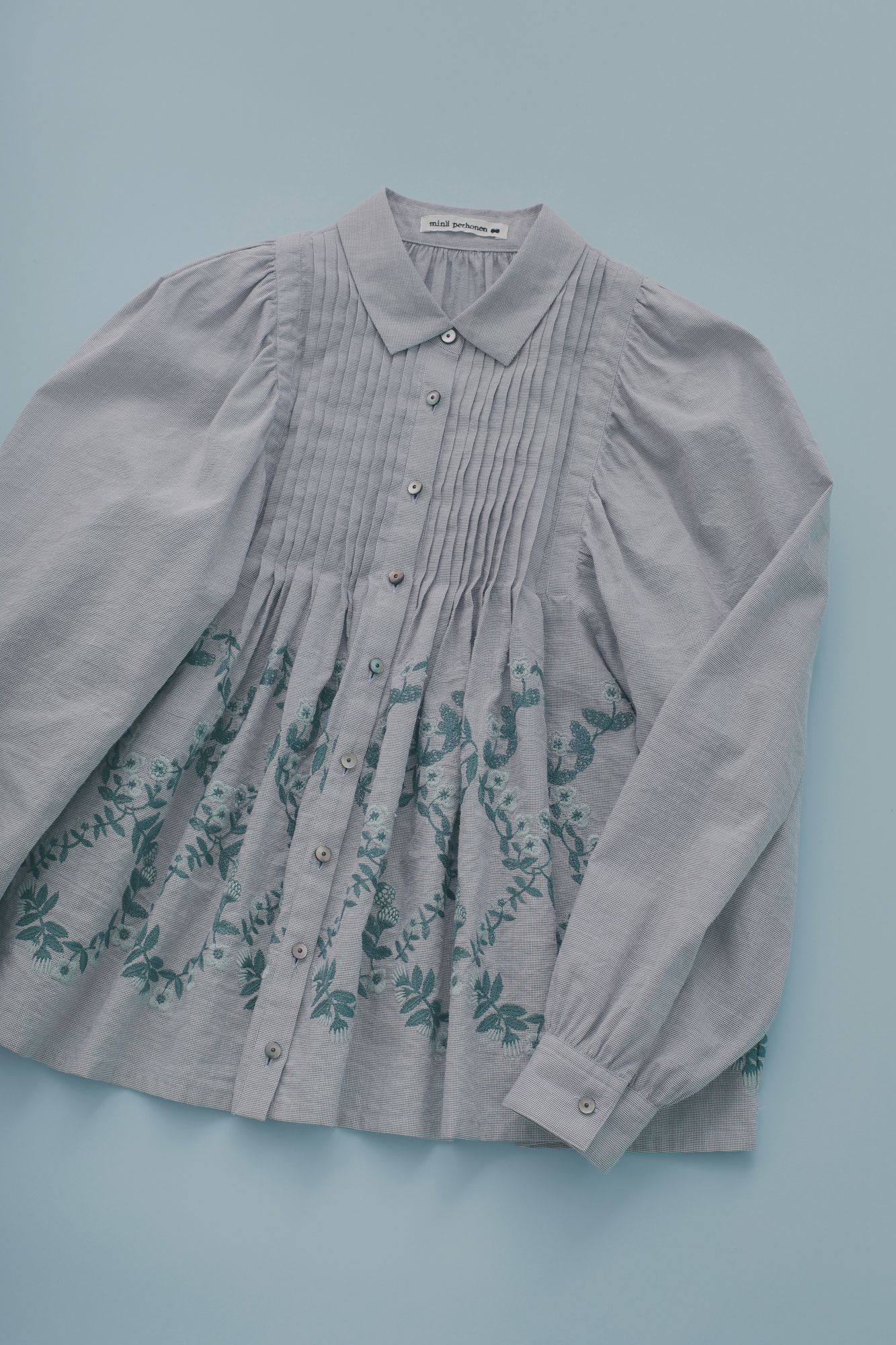 flower crown ピンタックブラウス - minä perhonen