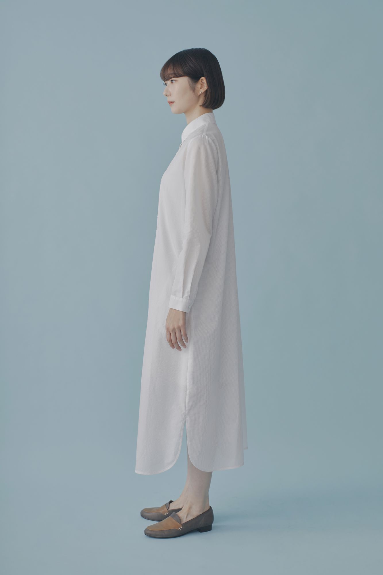 新品未使用 ミナペルホネン タンバリン シャツ ライトブルー 40 シースルー 新品未使用 ミナペルホネン タンバリン シャツ ライトブルー 40