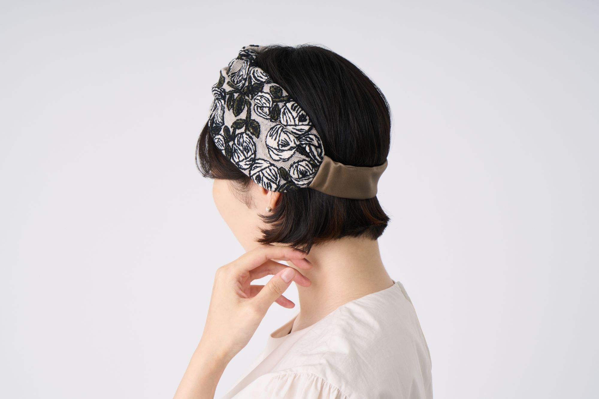 ミナペルホネン　ヘッドドレス　hitomi shinoyama ヒトミシノヤマ rosy ヘッドドレス - minä perhonen