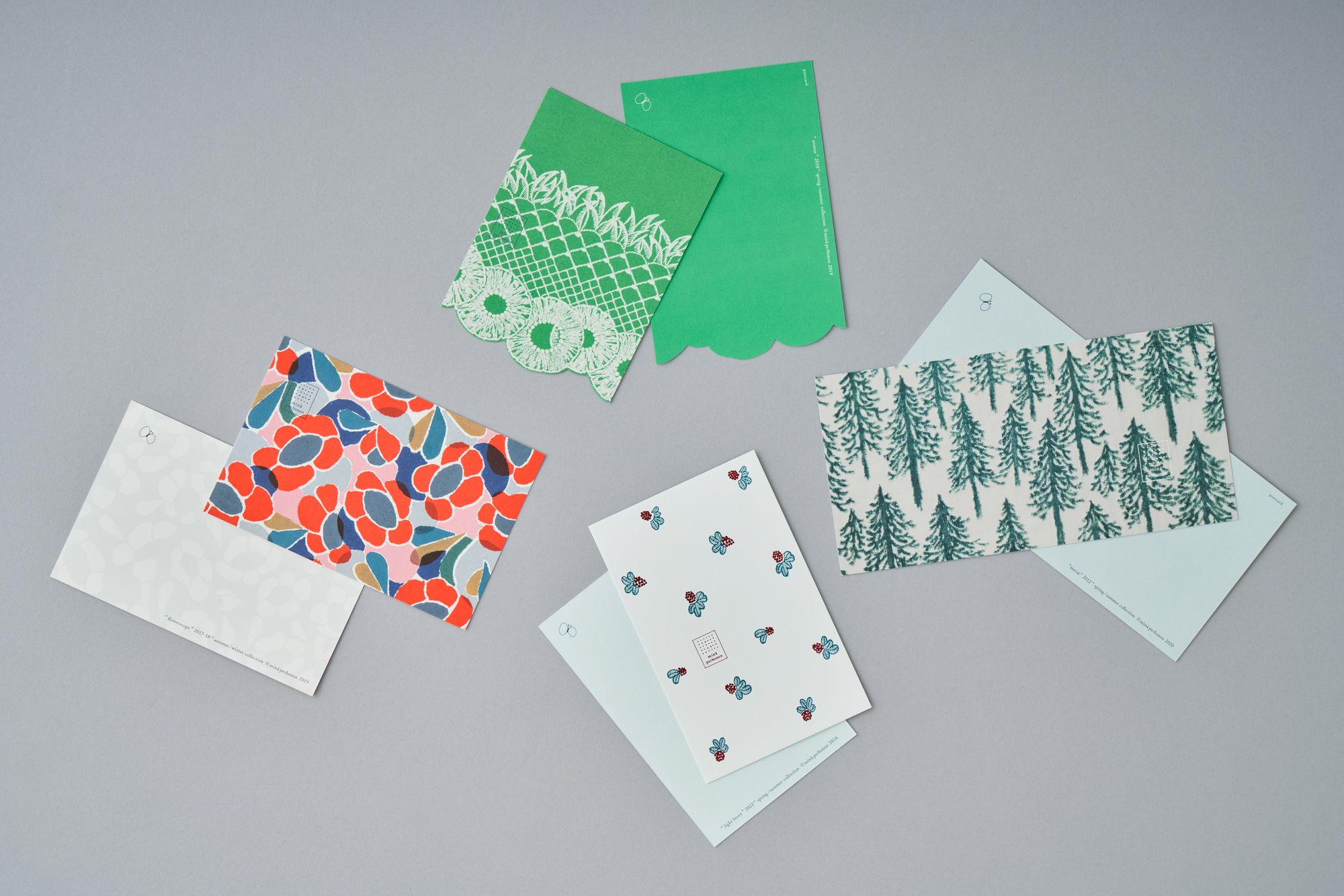 ポストカードセット minä perhonen 図案 - minä perhonen