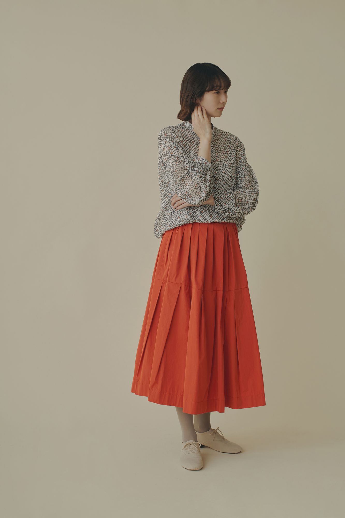 ミナペルホネン・スカート！ papier タックスカート - minä perhonen