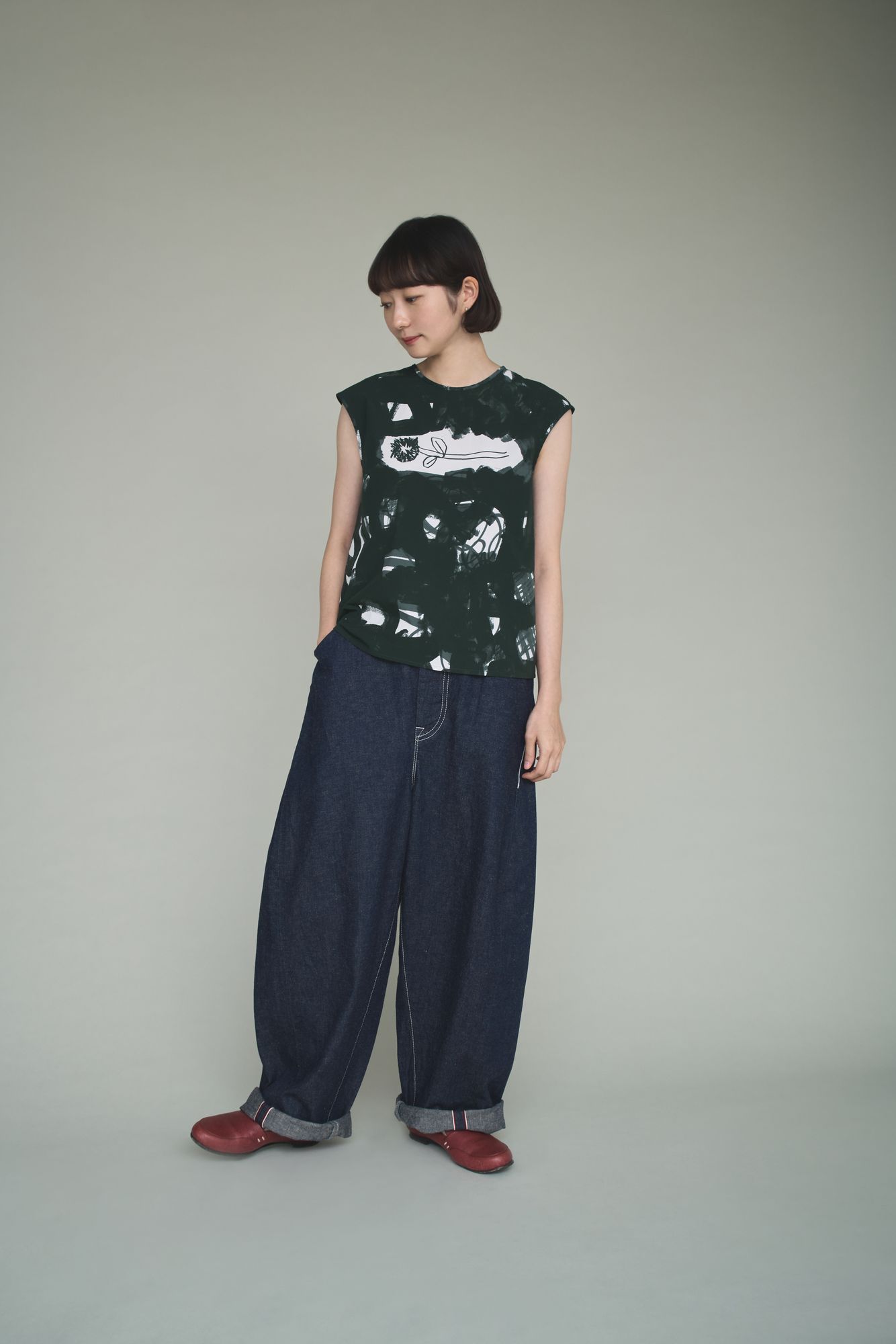 sound ノースリーブブラウス - minä perhonen