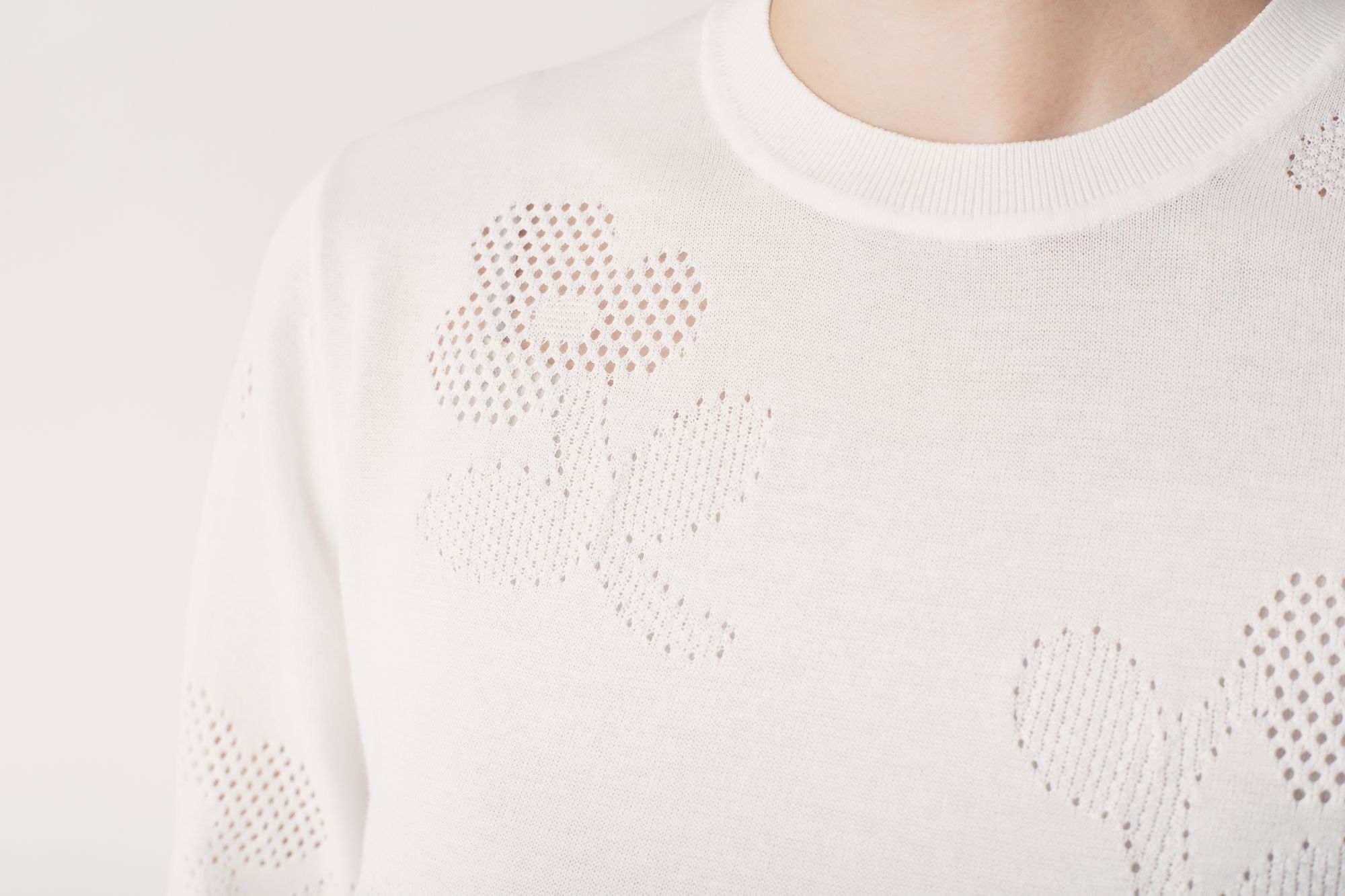 flower shadow ロングスリーブニットプルオーバー - minä perhonen