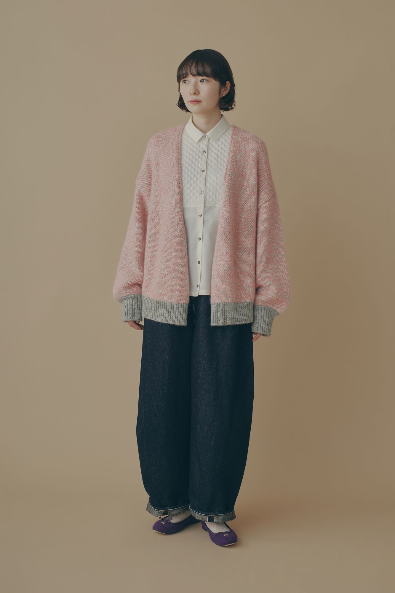 美品mina perhonen grandma カーディガン38 pink 札有 mina perhonen grandma ニットカーディガン - ミナペルホネン正規取扱