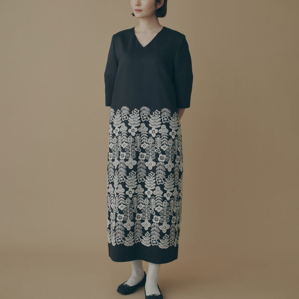 swing garden ランタンスリーブドレス - minä perhonen