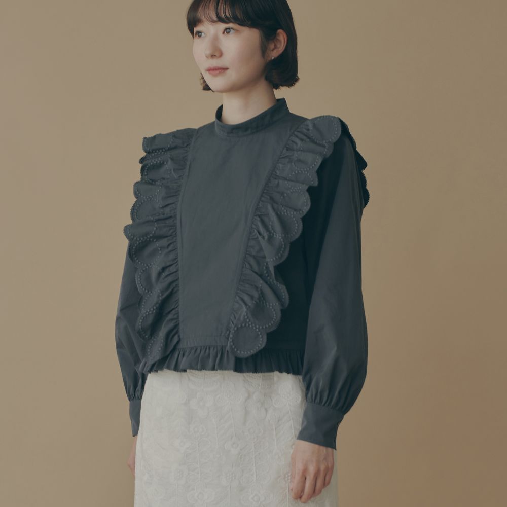 未使用　ミナペルホネン　sound drop ラグランスリーブ　ブラウス tambourine ラグランスリーブブラウス - minä perhonen