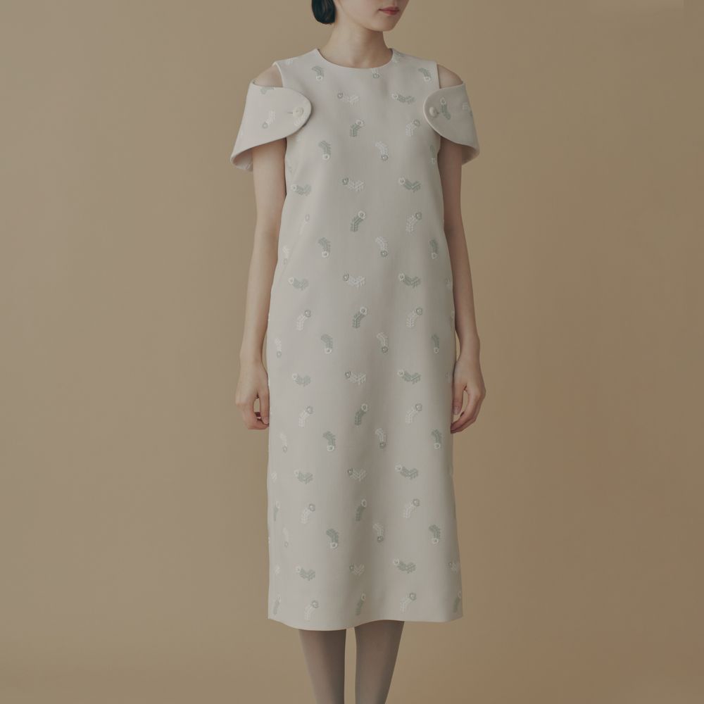 petal feather オープンショルダードレス - minä perhonen