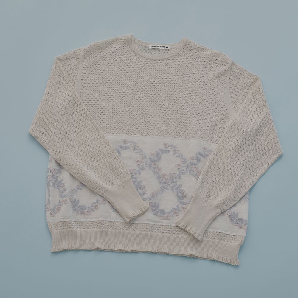 flower crown ニットプルオーバー - minä perhonen