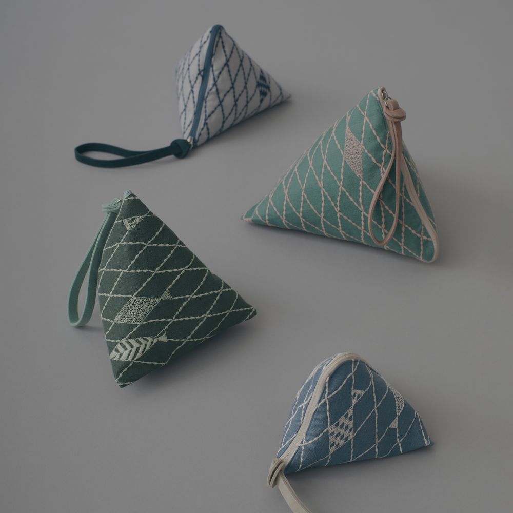 未使用☆ミナペルホネン　forest diamond pear bag ポーチ frill pear bag - minä perhonen