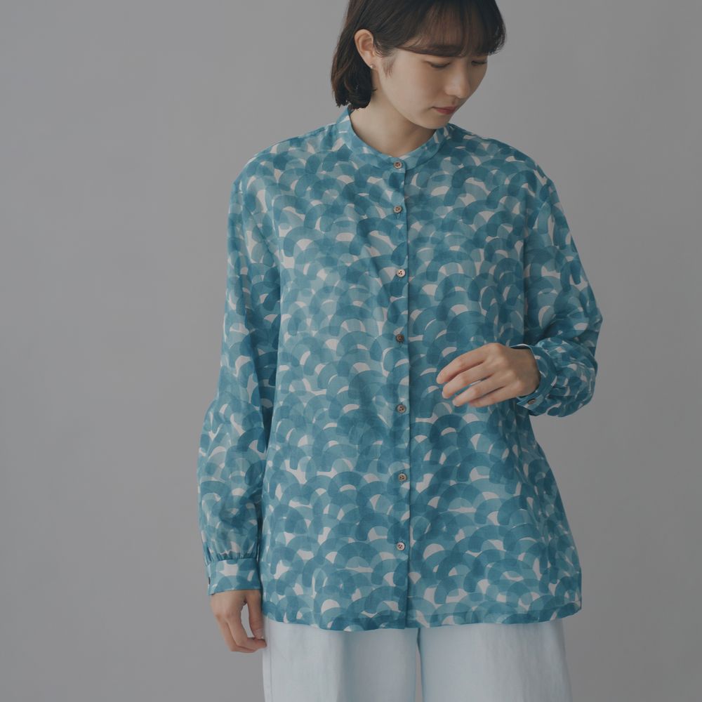 aalto スタンドカラーブラウス - minä perhonen