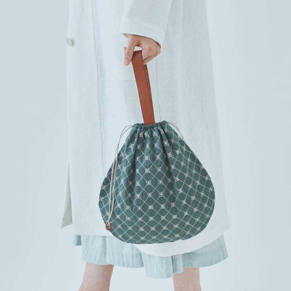 ミナペルホネン　pear bag used美品 flower beads pear bag - minä perhonen