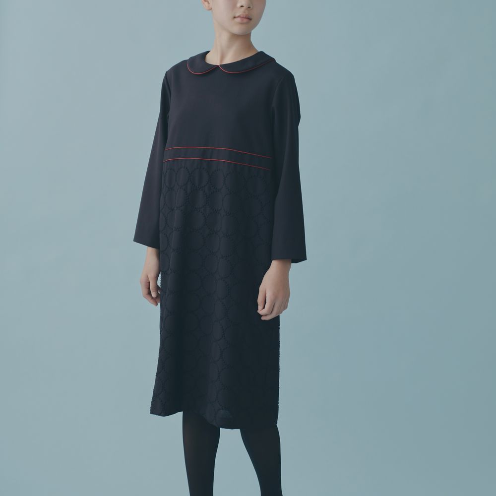 minä perhonen 七分袖ドレス グレー 110サイズ minä perhonen 七分袖ドレス グレー 110サイズ