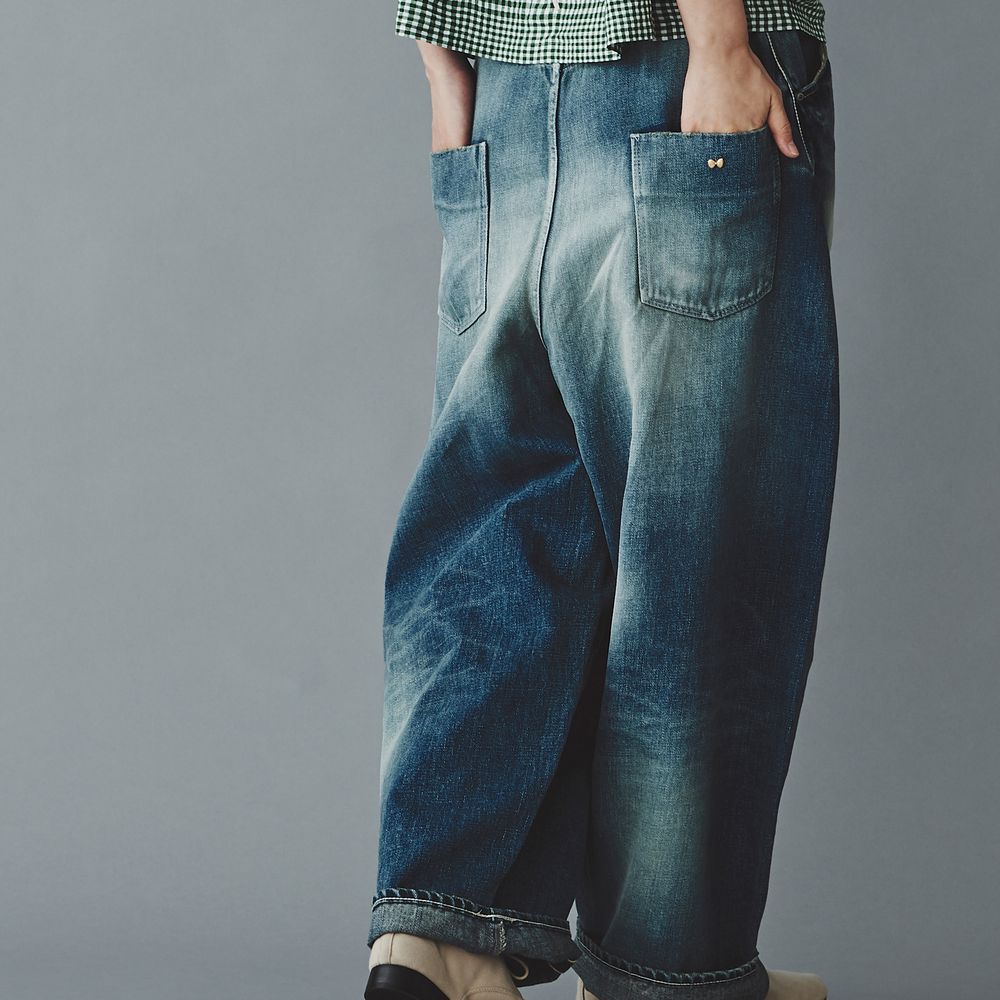 Mina perhonen ワイドデニムパンツ mina perhonen always(オールウェイズ)バルーンワイドデニム/DN4416E