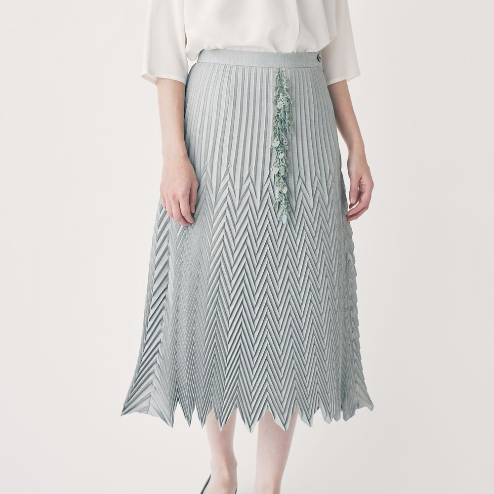 floraleaf プリーツスカート - minä perhonen