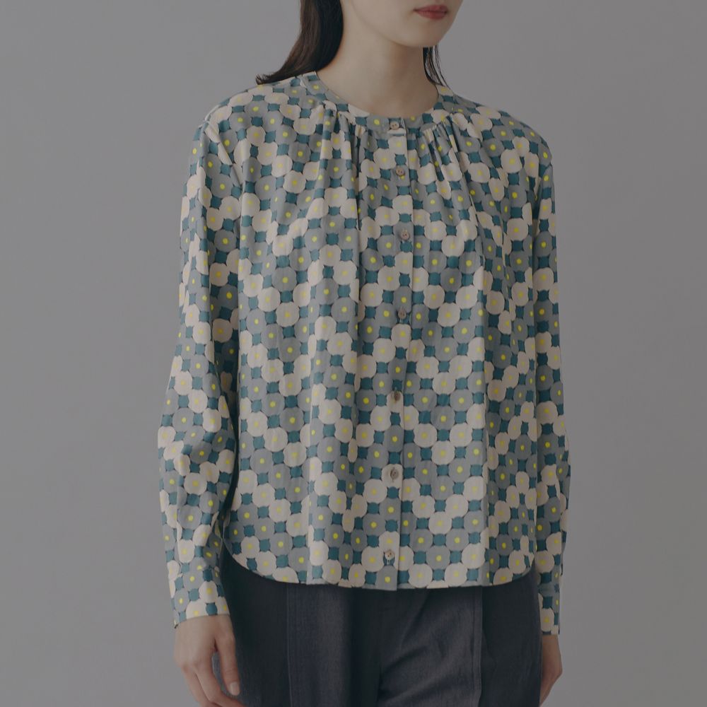 mina perhonenミナペルホネン ringflower ブラウス forest ring ブラウス - minä perhonen