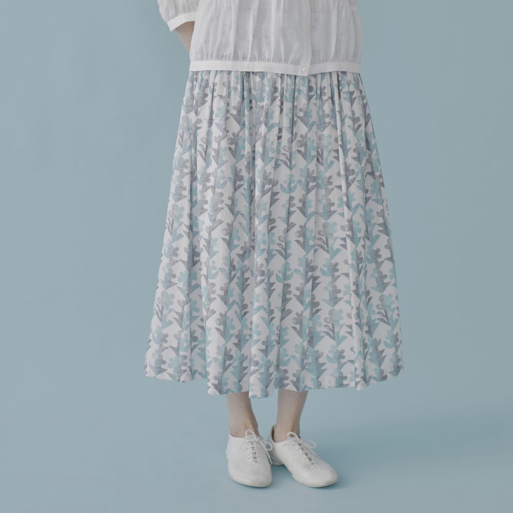 twin flower ヨーク切り替えスカート - minä perhonen