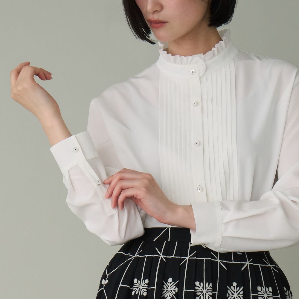 【新品】  mina perhonen / ミナペルホネン | 2020SS | papillon ブラウス つづく展記念復刻アイテム | 38 | ライトグレー | レディース 188650450_o1.jpg?