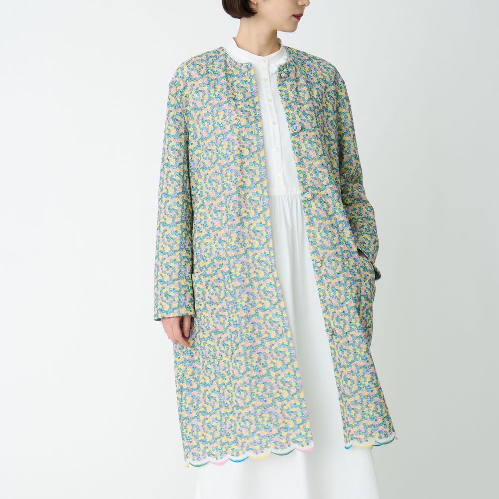 美品⭐︎ミナペルホネン　sky flower 中綿ジャケット　コート skyful コート - minä perhonen