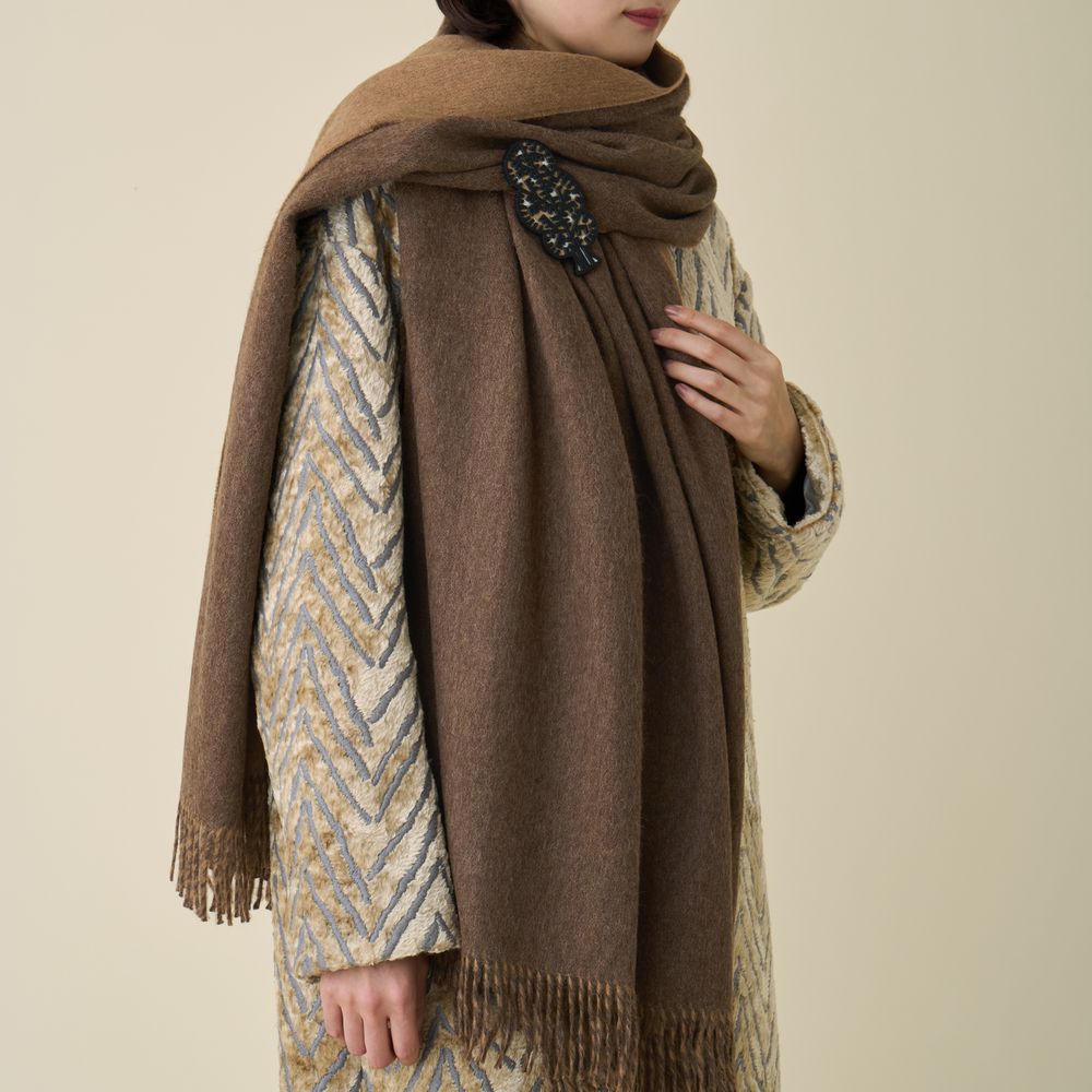 mina perhonen プラネタリウム シェルブローチ stole & brooch set - minä perhonen