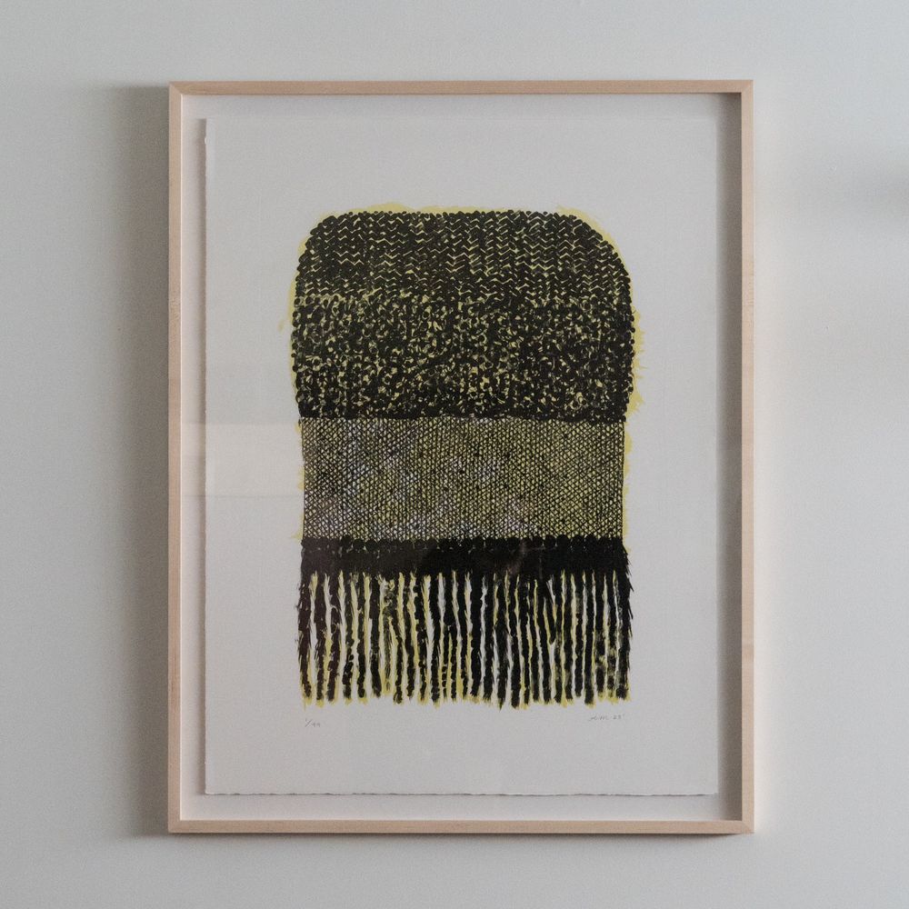 Knitting the Days of Autumn Lithograph - minä perhonen