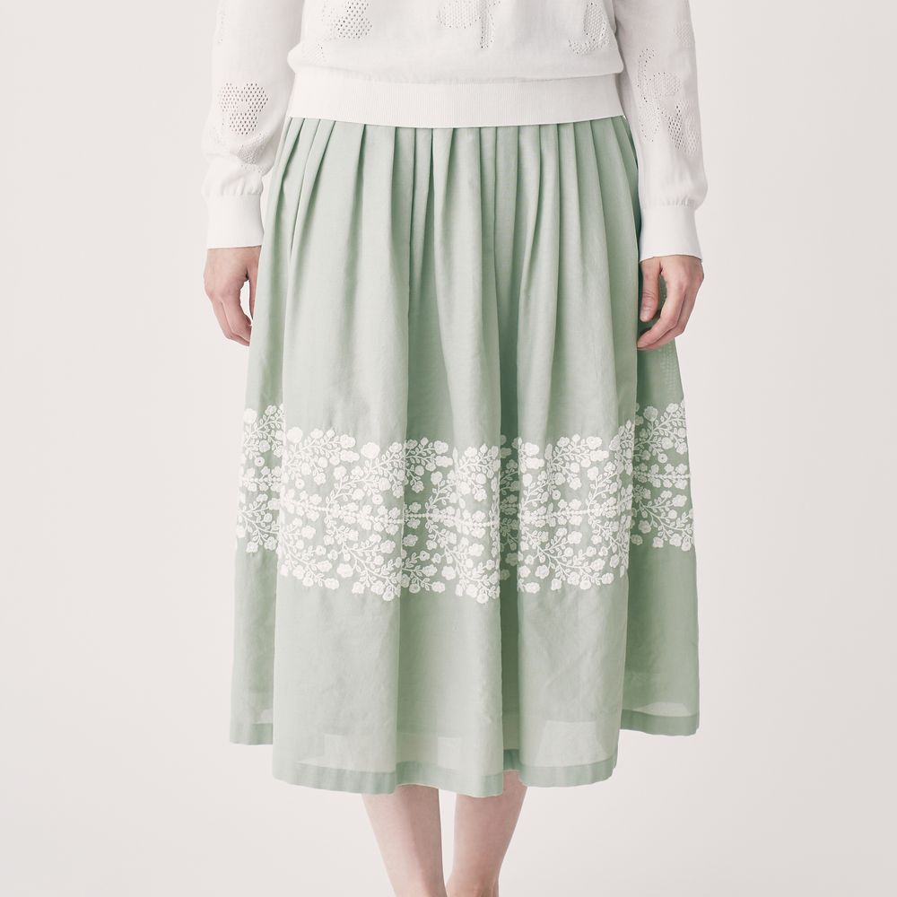 floraleaf タックギャザースカート - minä perhonen