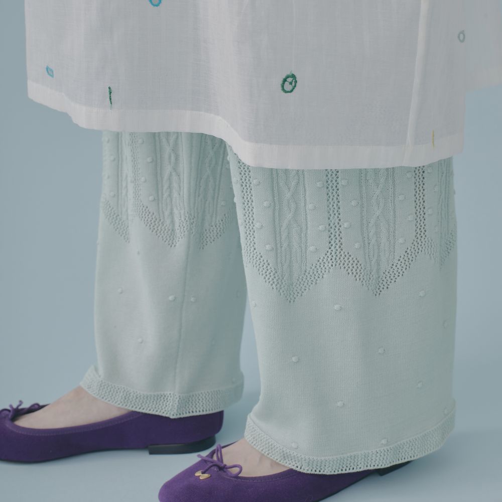 summer snow ニットパンツ - minä perhonen