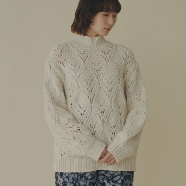 flowタートルネックニットプルオーバー