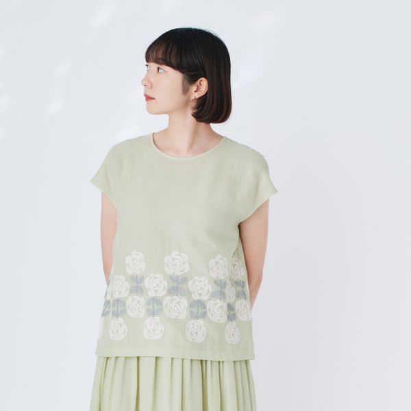 ruusuフレンチスリーブブラウス