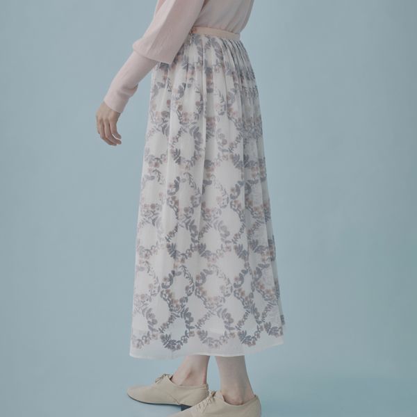 flower crownタックスカート