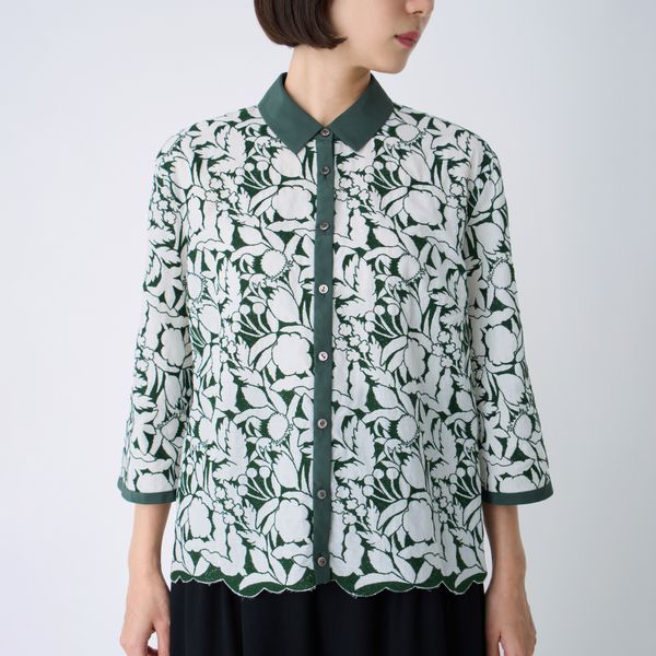 shadowフレアスリーブブラウス