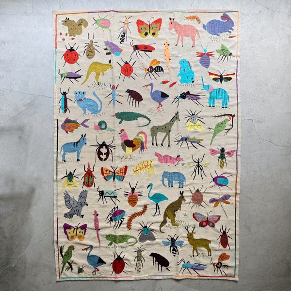 Suzani RugBugs and animals