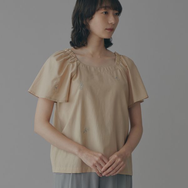 chouchoギャザースリーブブラウス