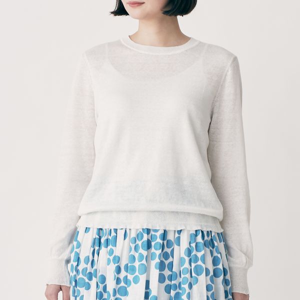 lisciaロングスリーブニットプルオーバー