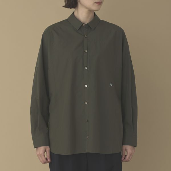 breathing シャツドレス 2025-26 a/w カーキ38 breathing シャツドレス - minä perhonen
