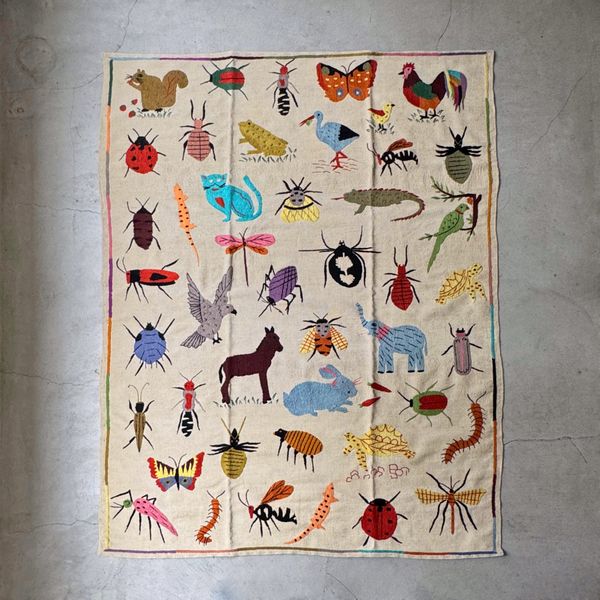 Suzani RugBugs and animals