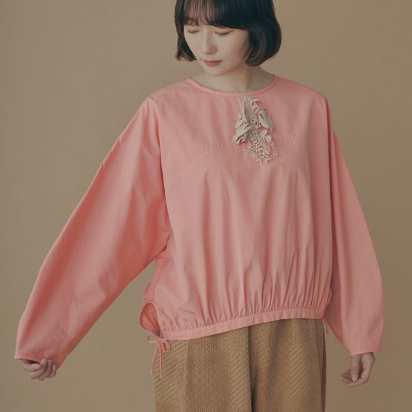 未使用　ミナペルホネン　sound drop ラグランスリーブ　ブラウス mina perhonen◇24SS/sound drop/ラグランスリーブブラウス/半袖