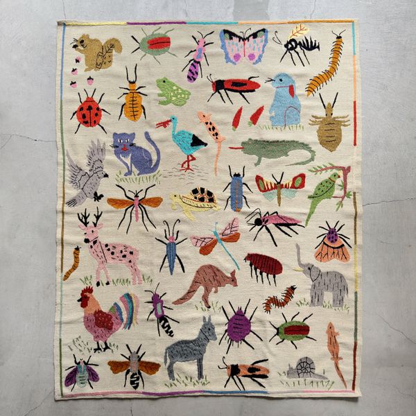Suzani RugBugs and animals