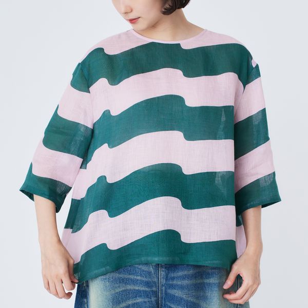 wind flagクルーネックブラウス