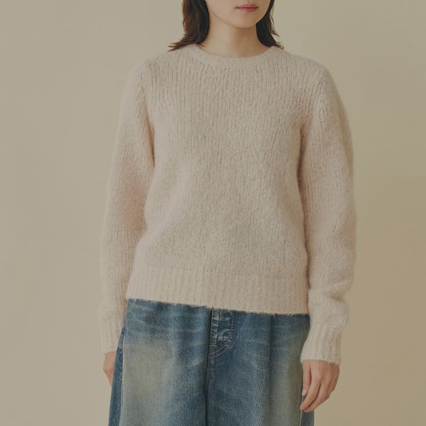 talviクルーネックニットプルオーバー