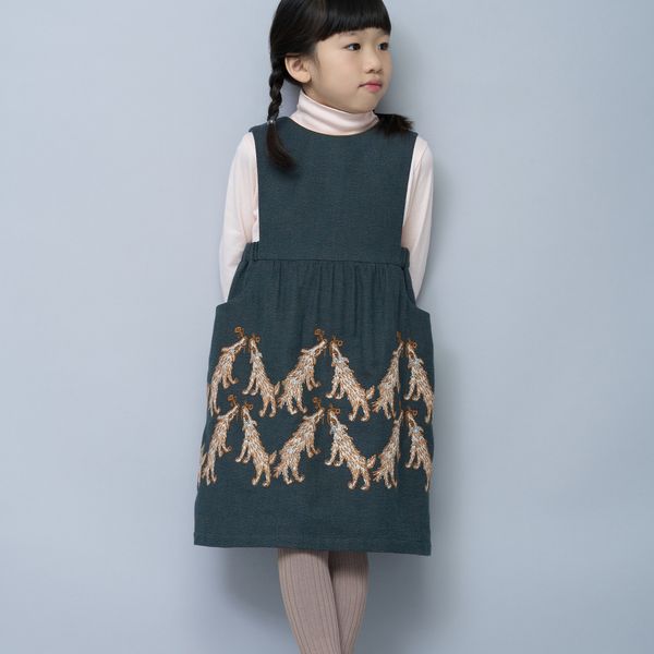 wolf & flowerジャンパースカート