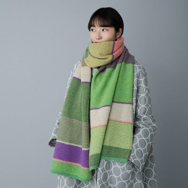 TUCK LARGE STRIPE SHAWL 