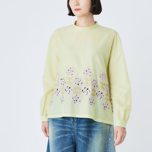 ruusuスタンドカラーブラウス