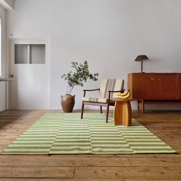 Kelim RugGreen Pattern