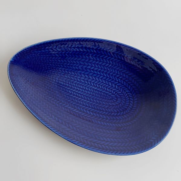 Blå EldTeardrop Dish 28.5cm