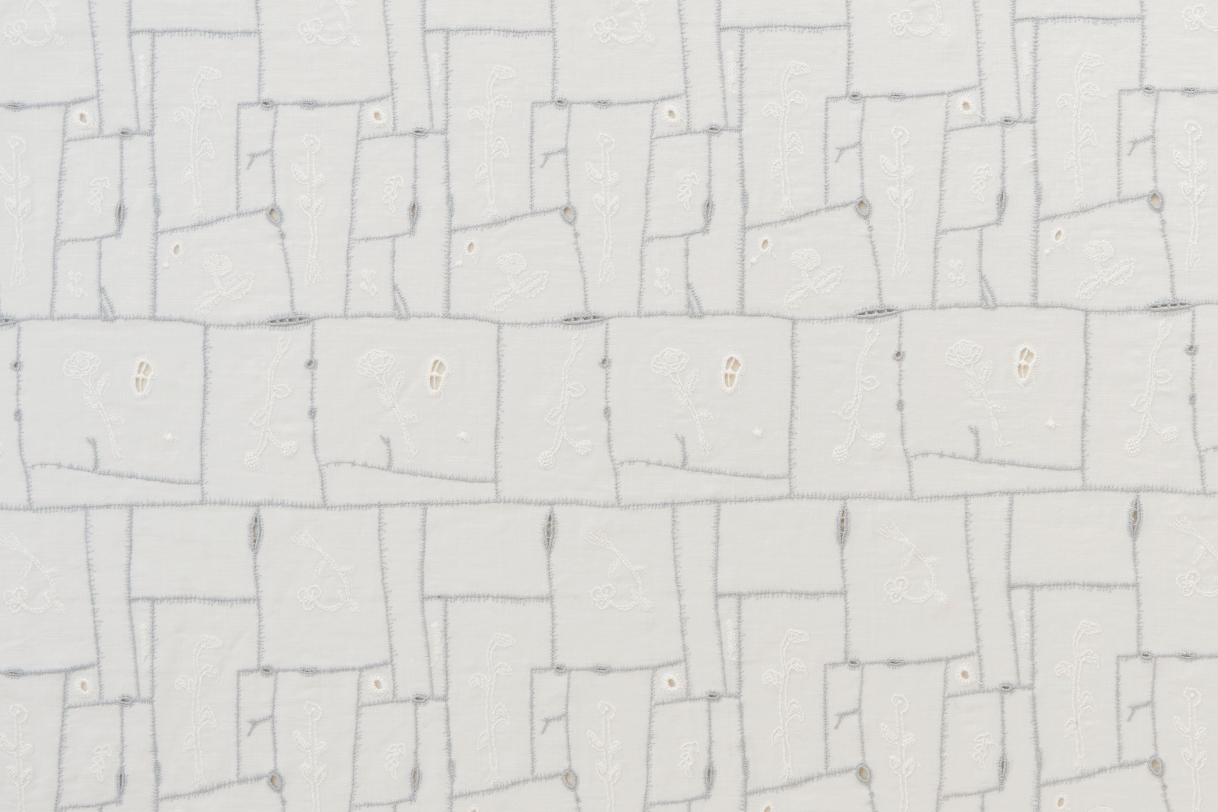 【美品】  mina perhonen / ミナペルホネン | 2018SS | コットン garden patchwork ブラウス | 38 | ホワイト系 | レディース garden patchwork - minä perhonen