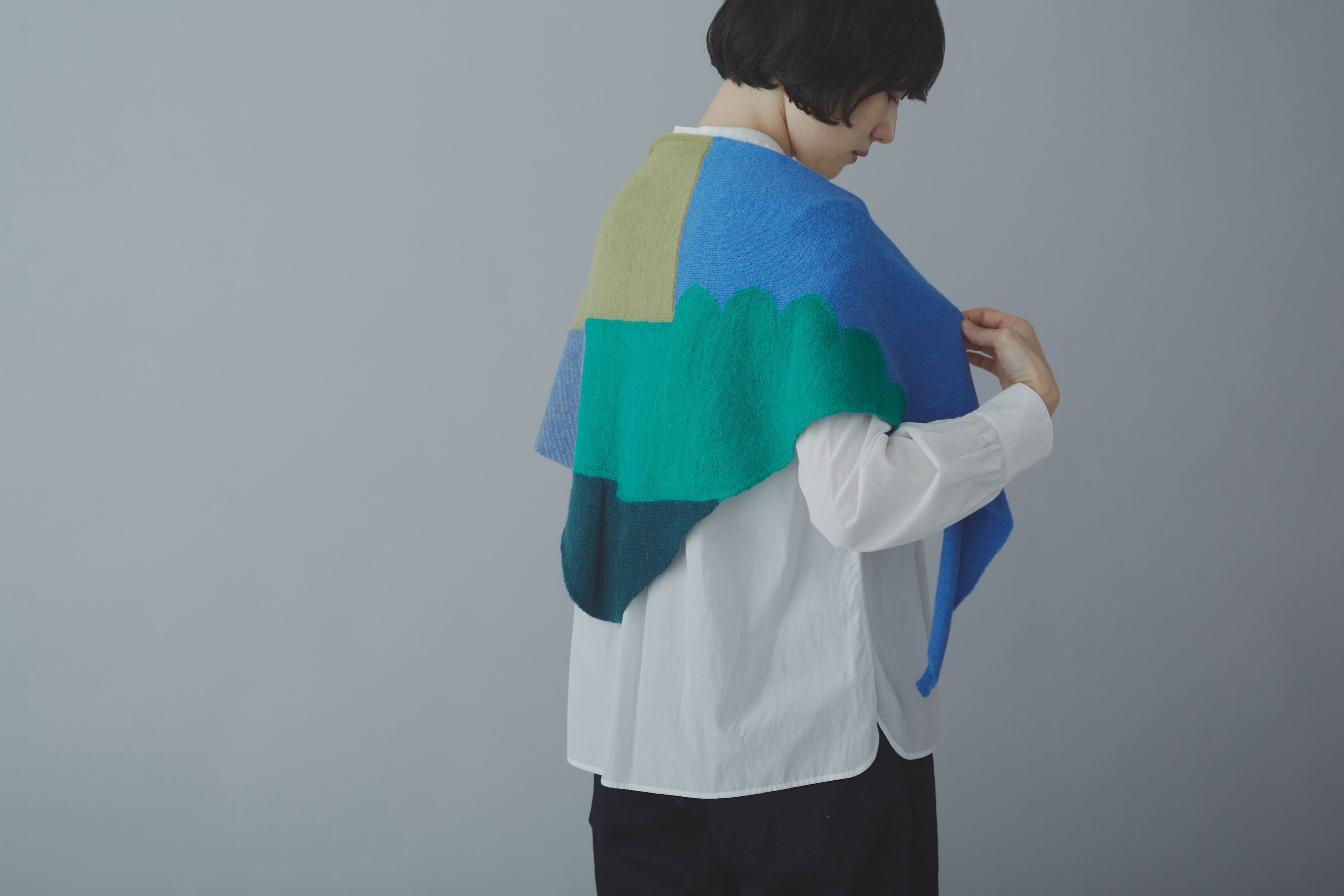 ミナペルホネン　hikaru noguchi ニットスカーフ　ストール　マフラー ミナペルホネン hikaru noguchi ニットスカーフ ストール